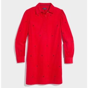Vineyard Vines Red Long Sleeve Dress